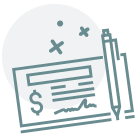 Check and pen icon